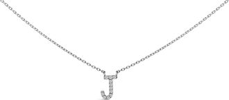 House of Brilliance 10K Gold Diamond Accent A-Z Block Initial Pendant Necklace