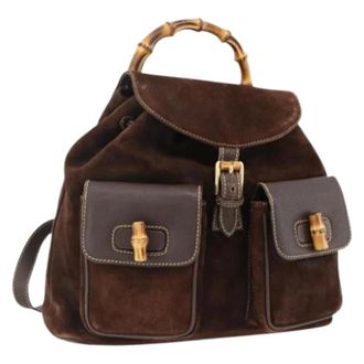 Gucci Pre-owned Backpacks, female, Brown, Size: ONE SIZE Pre-owned Vintage Backpack