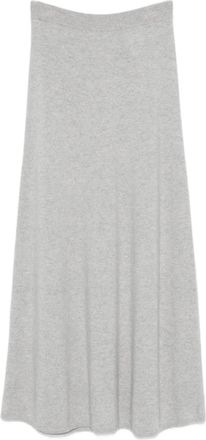 Lisa Yang ribbed-trim cashmere skirt - Grey