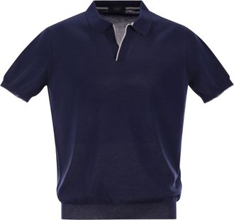 Fay Cotton Buttonless Polo Shirt