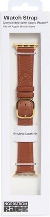 Nordstrom Rack Leather Apple Watch Watchband in Cognac- Gold at Nordstrom Rack