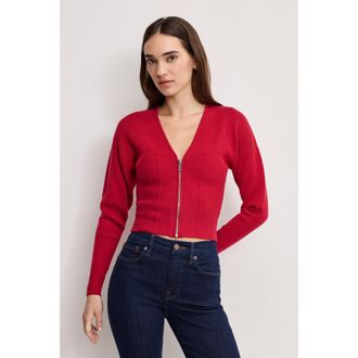 Good American Womens Bustier Sweater | Ruby, Size Medium | Good American by Khlo&Egrave; Kardashian