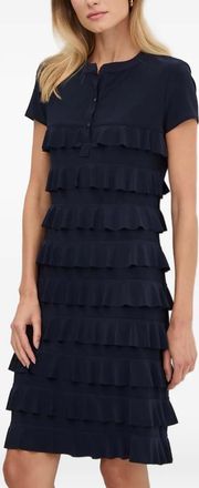 Joseph Ribkoff Abito corto con ruches - Blu