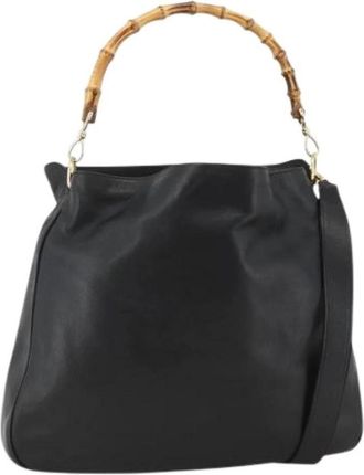 Gucci Pre-owned Vintage Shoulder Bag - Dames - Vintage Handtas - Zwart - ONE Size - Leer - Vintage