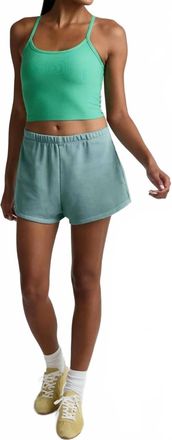 Beyond Yoga Spacedye Slim Racerback Cropped Tank Top In Bright Emerald Heather