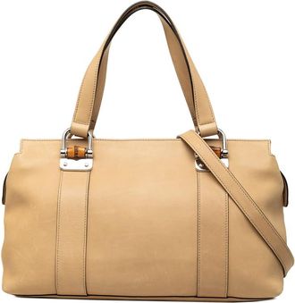 Gucci Pre-owned Gucci Calfskin Bamboo Bar Satchel Ladies 4QVNAMUN84B2LWHH