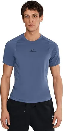 Nike Pro Training Dri-FIT Short Sleeve Top Mens Workout Diffused Blue/Black : 2XL, Polyester