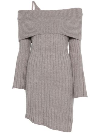 House of Sunny chunky-rib mini dress - Grey