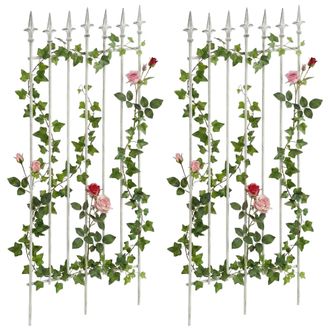 Clp Juego De 2 Celosias Elisa 100 X 50 Cm Blanco Antiguo