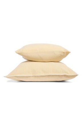 Kassatex Stripe Cotton Seersucker Accent Pillow in Yellow at Nordstrom Rack