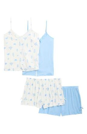 Flora Nikrooz Aubree 4-Piece Pajamas in Ivory at Nordstrom Rack, Size X-Large