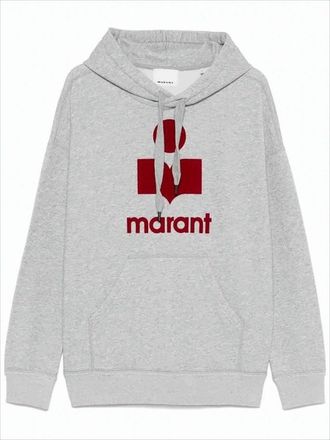 Isabel Marant Relaxed Fit Hoodie With Drawstring And Bold Logo