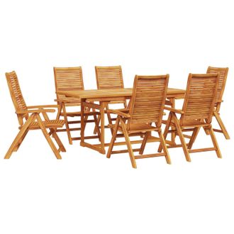 vidaXL Conjunto De Comedor De Jard&iacute;n 7 Uds. Marr&oacute;n Vidaxl