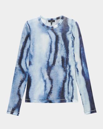 Rag & Bone Yana Tie Dye Long-Sleeve Top