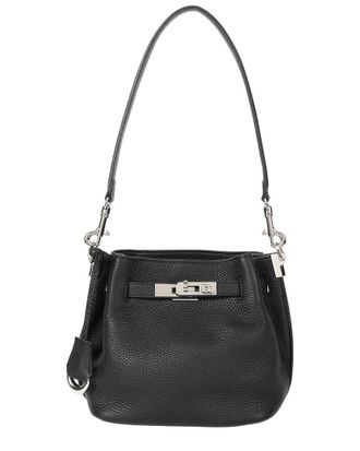 Tiffany & Fred Pebbled Mini Leather Bucket Bag