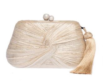 Raf&eacute; New York Rosie Draped Clutch in Natural at Nordstrom, Size Small
