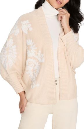 Nic+Zoe Embroidered Cardigan in Neutral Multi at Nordstrom, Size Xx-Large