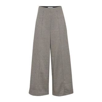 Ichi Ichi - Wijde broek - Dames - Broeken - Beige - Maat: S
