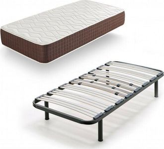HOGAR 24 Hogar24 - Xp25 - Colch&oacute;n Viscoel&aacute;stico + Somier Multil&aacute;minas Con Patas, Medida 80x190 Cm, Maxima Calidad En Descanso, Confort Y Firmeza Alta, Grosor 3
