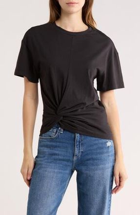 Rag & Bone Mia Draped T-Shirt in Black at Nordstrom Rack, Size X-Large