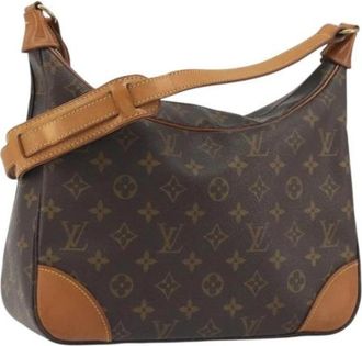 Louis Vuitton Tweedehands Canvas Louis Vuitton tassen - Dames - Vintage Schoudertas - Bruin - ONE Size - Vintage