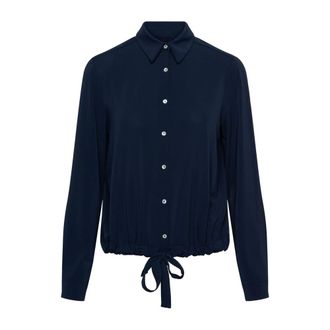 &Co Woman Lotus Blouse - Dames - Blouses & Shirts - Blauw - Maat: XS Poliester