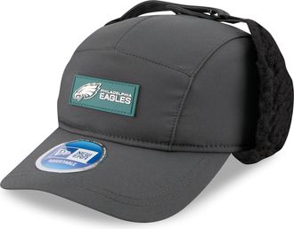 New Era Mens Charcoal Philadelphia Eagles 2025 Sideline Cold Weather Runner Dog Ear Adjustable Hat