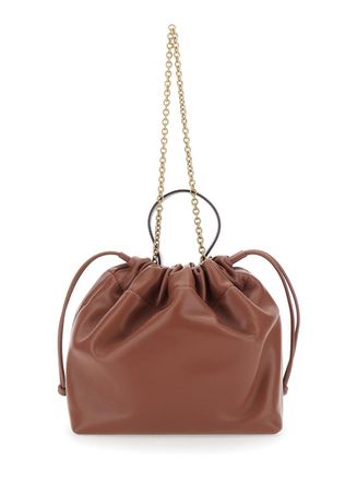 Chlo&eacute; Womens Leather Shoulder Bag Brown Lamb