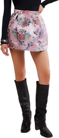 Free People Benjamine Satin Miniskirt in Pink Combo at Nordstrom Rack, Size 8