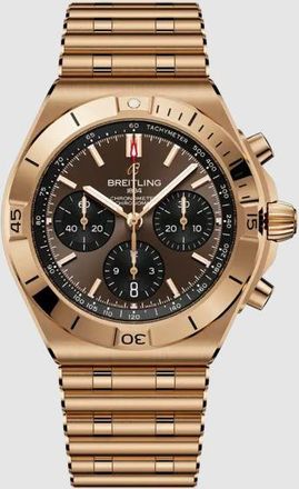 Breitling Chronomat Chronograph Automatic Chronometer Brown Dial Mens Watch RB0158101Q1R1