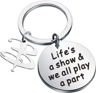 Generic Buffy Keychain Vampire Inspired Gift Lifes A Show and We All Play A Part Keychain 90s Television Gifts(Play a Part K)