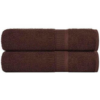vidaXL Toallas De Ba&ntilde;o 2 Uds Marr&oacute;n 100x150 Cm 360 Gsm 100% Algod&oacute;n Vidaxl