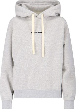 Jil Sander Relaxed Fit Light Grey Hoodie