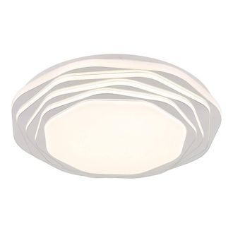 Netlighting Flordelis 48cm Semi Flush Ceiling Light White Matt LED 3000 6000K