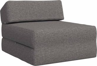 vidaXL Sof&aacute; Cama Plegable Gris Claro 60 X 70 X 41 Cm Tela Vidaxl