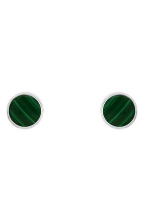 Effy Sterling Silver Malachite Stud Earrings in Green at Nordstrom Rack