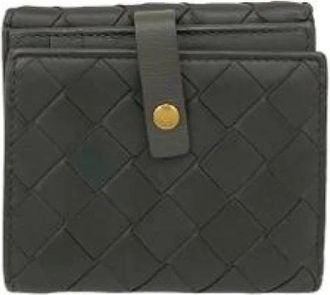Bottega Veneta Pre-owned Wallets, female, Gray, Size: ONE SIZE Pre-owned Leather Wallet