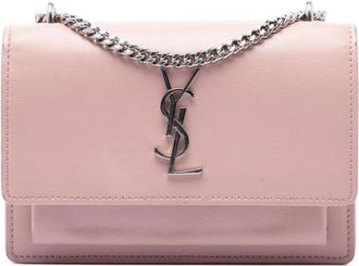 Saint Laurent Pre-owned The Sunset Shoulder Bag - Dames - Vintage Schoudertas - Roze - ONE Size - Leer - Vintage