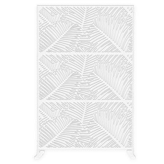 Siediti Fuori e Dentro Panel separador / celos&iacute;a de acero pintado blanco con hojas