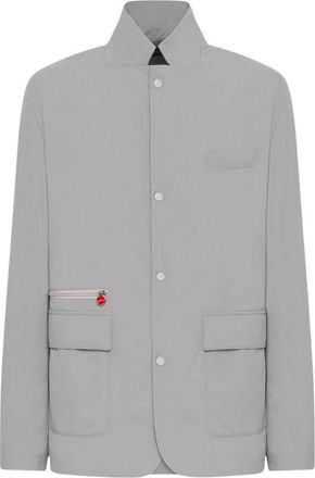 Kiton Grijze Performance Jas met Strakke Sportieve Snit - Heren - Zomerjassen - Grijs - 2XL - Kasjmier - Jassen