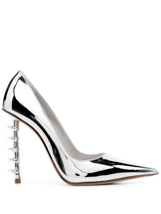 Le Silla Jagger 120mm Rockstud-embellished pumps - Silver