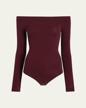 Commando Ballet Off-Shoulder Microfiber Bodysuit