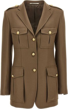 Tagliatore Brown Single-breasted Jacket