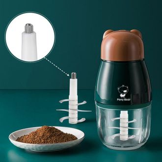 OEM M&aacute;quina De Suplemento Alimenticio El&eacute;ctrico Para Beb&eacute;s De 300 Ml, M&aacute;quina De Cocina De Vidrio Para Ni&ntilde;os, Picadora De Carne Multifunci&oacute;n Verde