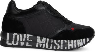 Love Moschino Daily Running Sneaker - Dames - Sneakers - Zwart - 37 EU - Leer - Schoenen