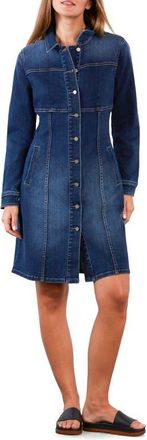 Wash Lab Denim I Love Denim Long Sleeve Dress in Soft Blue at Nordstrom, Size X-Small