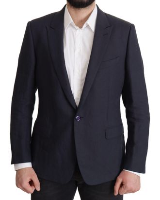 Dolce & Gabbana Donkerblauwe ALTA SARTORIA Jas Heren Blazer