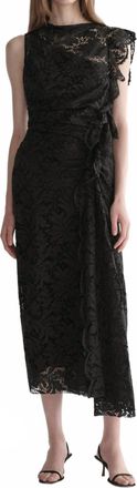 A.L.C. Astrid Lace Midi Dress In Black