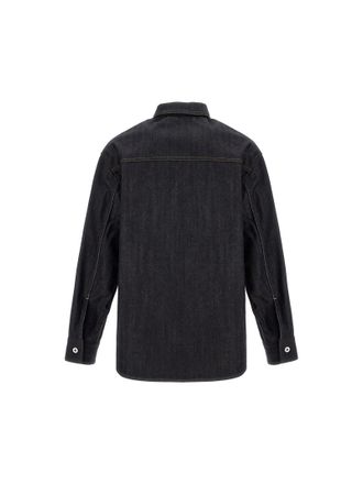 Jil Sander 100% Cotton Denim Overshirt - Navy