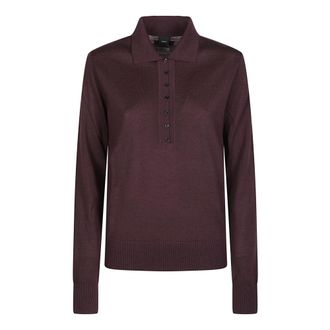 Pinko Vaduz Polokraag Trui - Dames - Polos - Bruin - M - Tops